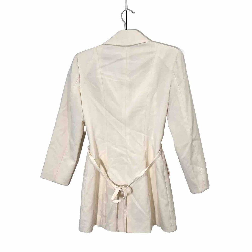 Vintage Sandro Blazer Jacket‎ Women’s 38 Lace Up White Chic - Picture 2 of 13